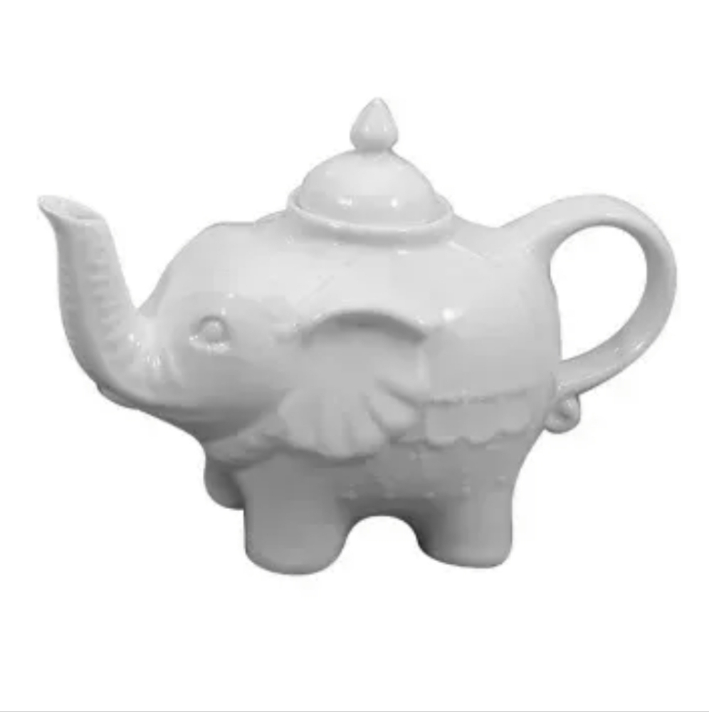 White Elephant Teapot